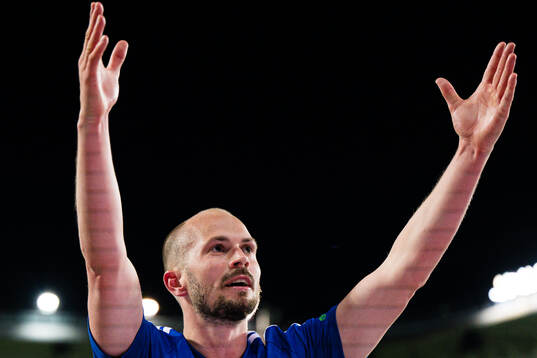Eirik Hestad of Molde celebrates