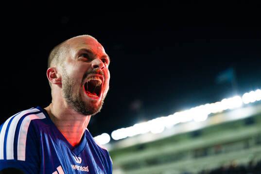 Eirik Hestad of Molde celebrates