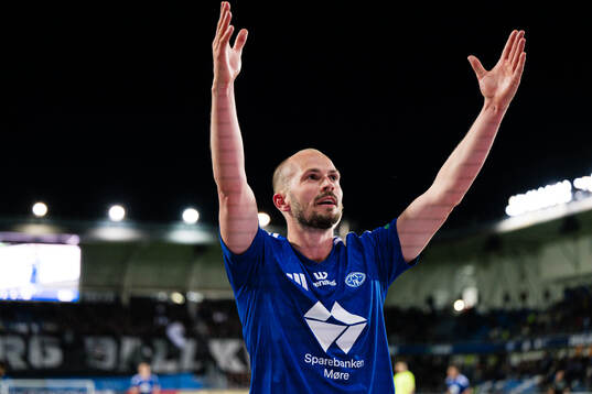 Eirik Hestad of Molde celebrates