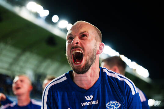 Eirik Hestad of Molde celebrates