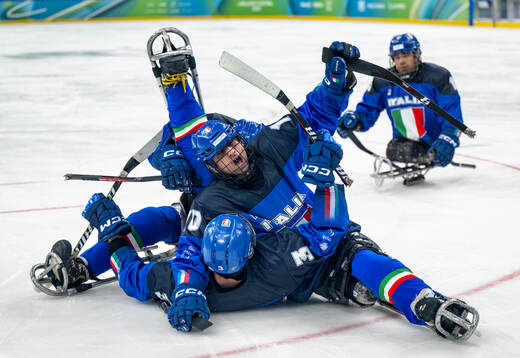 Stephan Kafmann ITA and Gianluigi Rosa ITA celebrate a goal