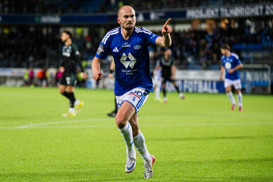 Eirik Hestad of Molde celebrates