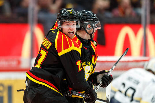 Brynäs Mattias Norlinder jublar
