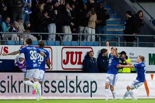 Emil Breivik of Molde celebrates