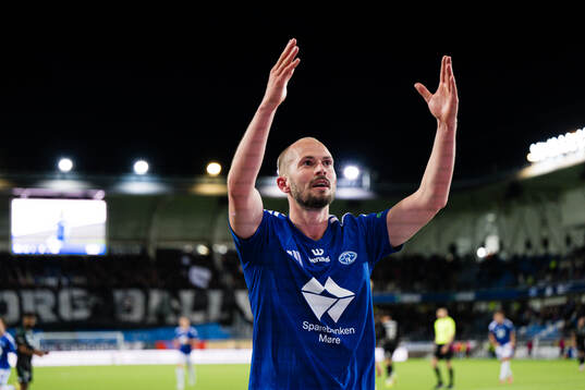 Eirik Hestad of Molde celebrates