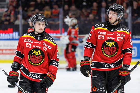 Luleås Pontus Andreasson och Markus Nurmi deppar