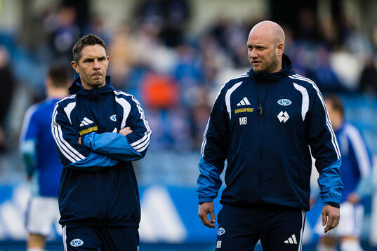 Assistant coach Rune Bolseth and Marius Bøe of Molde