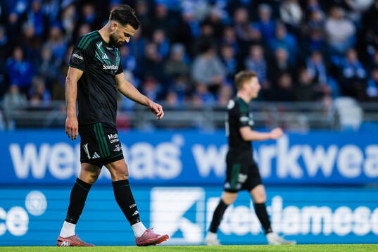Dino Islamovic of Rosenborg looks dejected