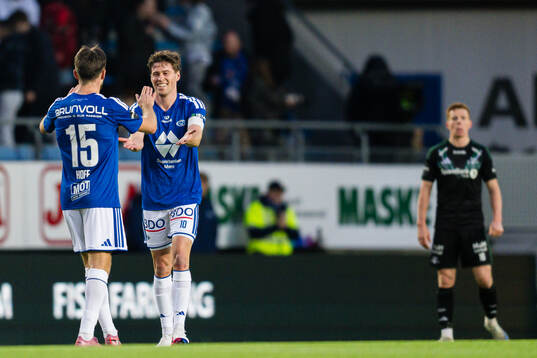 Emil Breivik of Molde celebrates