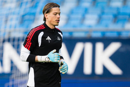 Goalkeeper Leopold Wahlstedt of Rosenborg warms up