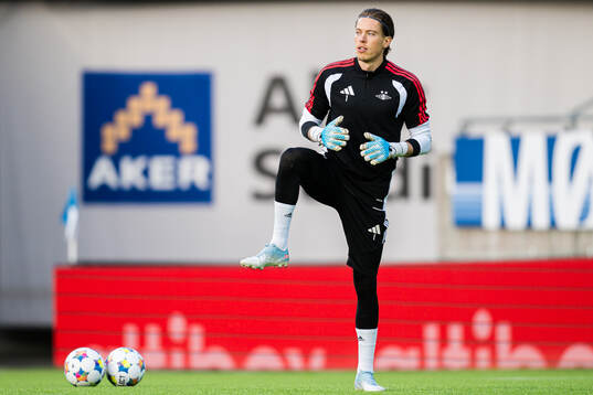 Goalkeeper Leopold Wahlstedt of Rosenborg warms up