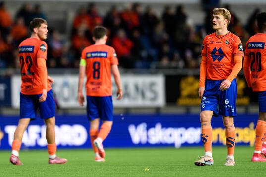 Håkon Hammer of Aalesund looks dejected