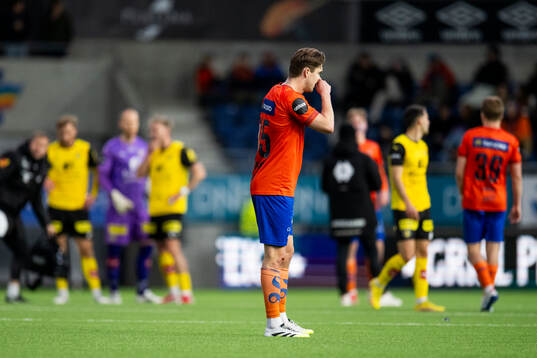 Endre Osenbroch of Aalesund lokks dejected