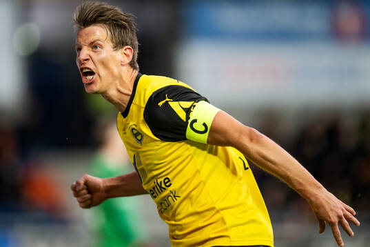 Thomas Lehne Olsen of Lillestrøm celebrates