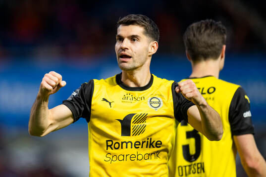 Ylldren Ibrahimaj of Lillestrøm celebrates