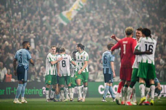Hammarbys spelare jublar