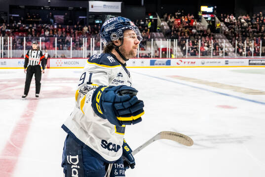 Södertäljes Andrew Vanderbeck jublar