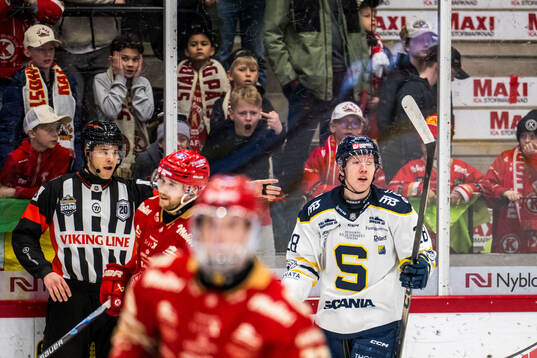 Södertäljes Adam Hesselvall jublar