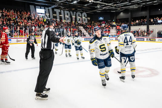 Södertäljes Adam Hesselvall jublar