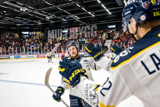 Södertäljes Andrew Vanderbeck jublar