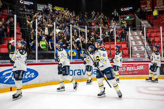 Södertäljes spelare jublar