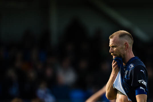 Dan Peter Stensøe Ulvestad of Kristiansund looks dejected