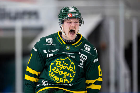 Björklövens Lucas Nordsäter jublar
