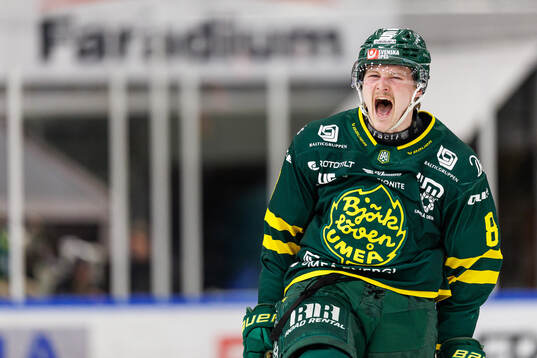Björklövens Lucas Nordsäter jublar