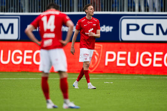 Joachim Soltvedt of Brann looks dejected