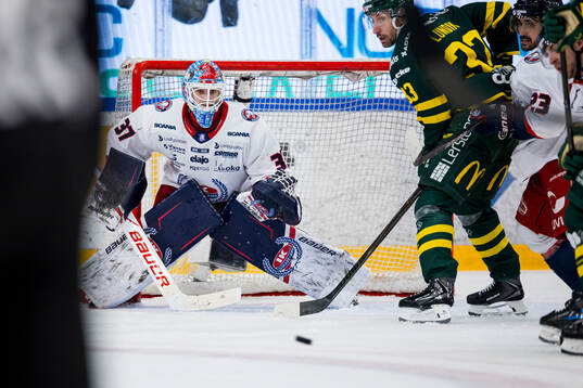 Oskarshamns målvakt Emil Vuorio