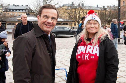 Statsminister Ulf Kristersson (M) och Annelie Nordin