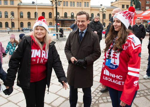 Statsminister Ulf Kristersson (M) och Annelie Nordin