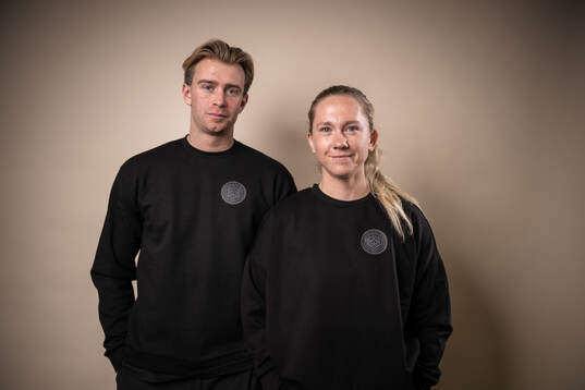 Julius Brekkan och Hanna Spets, tränare Uppsala