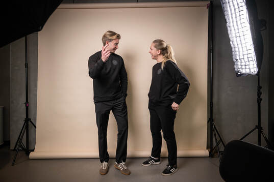 Julius Brekkan och Hanna Spets, tränare Uppsala