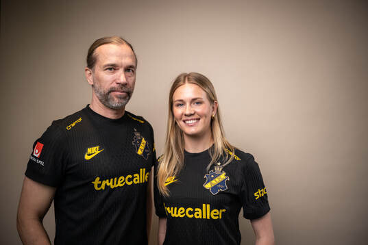 Lukas Syberyjski och Olivia Lindstedt, AIK