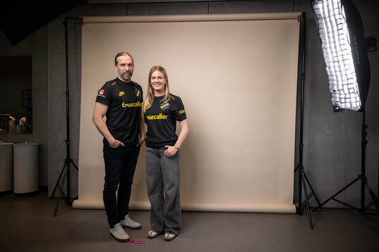 Lukas Syberyjski och Olivia Lindstedt, AIK