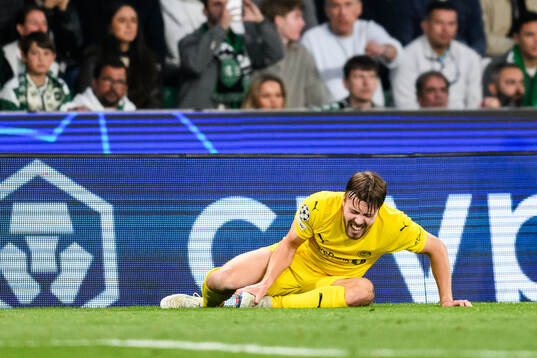 Fredrik André Bjørkan of Bodø/Glimt in pain