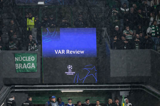 VAR during the UEFA Champions League football match between