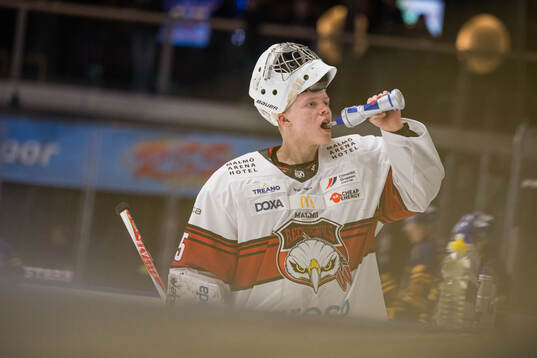 Malmö Redhawks målvakt Axel Göransson