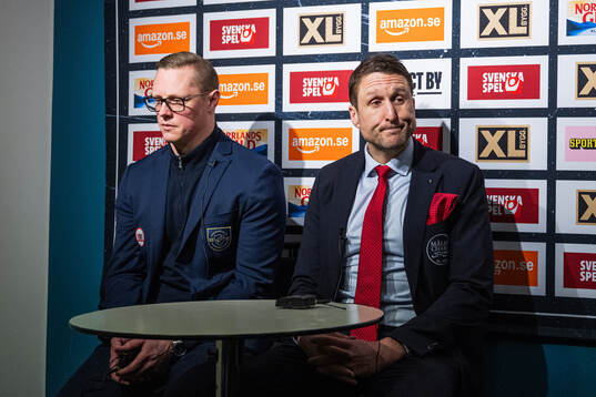 Djurgårdens tränare Robert Kimby och Malmö Redhawks