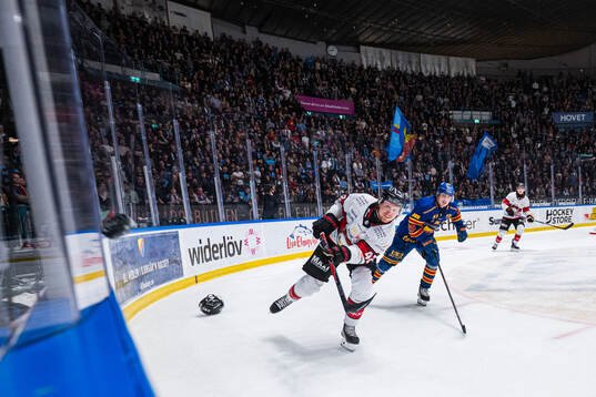 Malmö Redhawks Robin Salo och Djurgårdens Håvard Salsten