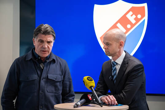 Bosse Andersson, sportchef Djurgården, och Erik Gozzi,