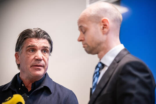Bosse Andersson, sportchef Djurgården, och Erik Gozzi,