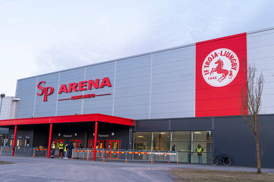 Exteriör vy av SP arena