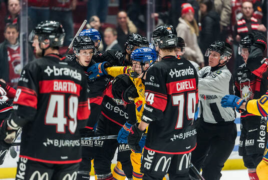 Malmö Redhawks William Von Barnekow och Djurgårdens Viggo