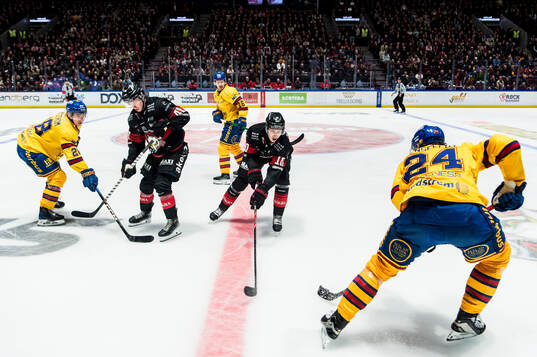 Djurgårdens Gustav Lindström och Ludvig Rensfeldt mot