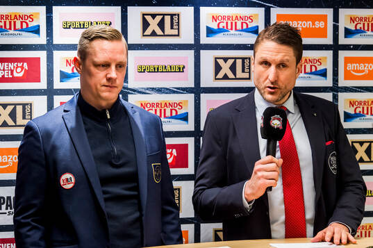 Djurgårdens tränare Robert Kimby och Malmö Redhawks