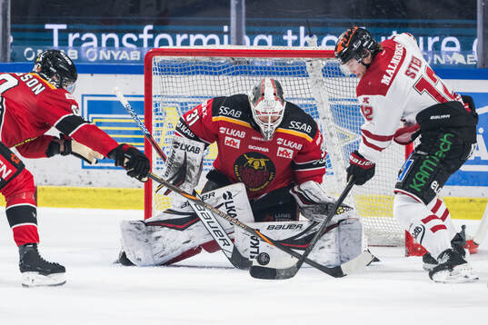 Luleås målvakt Matteus Ward och Örebros Noah Steen