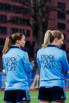 Djurgårdens Johanna Renmark och Maria Olafsdottir Gros
