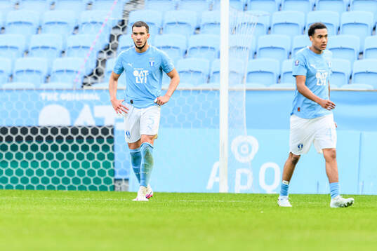 Malmö FFs Andrej Djuric och Theodor Lundbergh deppar